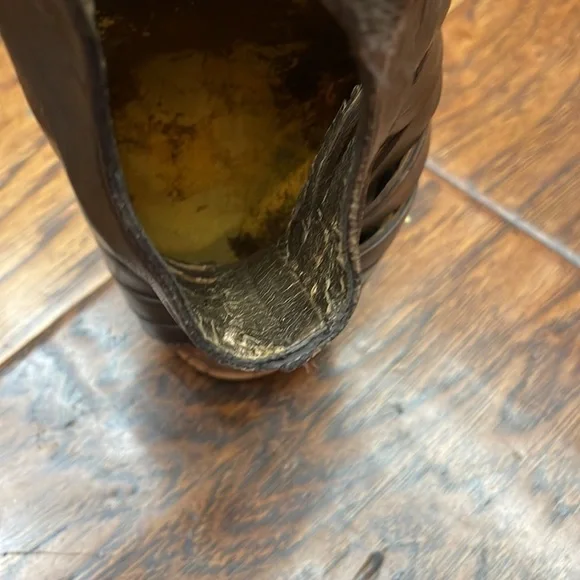 Miss sixty women’s leather Velcro wrap heels - Picture 5 of 7